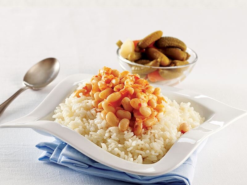 Dry Beans Rice and Pickles Kuru Fasulye Pilav ve Turşu ONLY