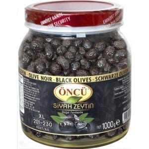 Oncu Natural Black Olives XL 1000 g / Öncü Doğal Siyah Zeytin XL 1000 g